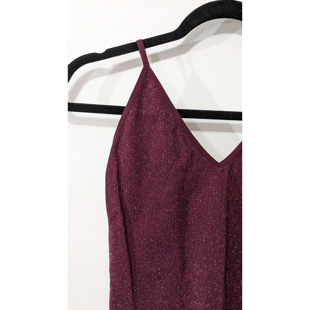 Sparkly Burgundy bodycon slip dress XS